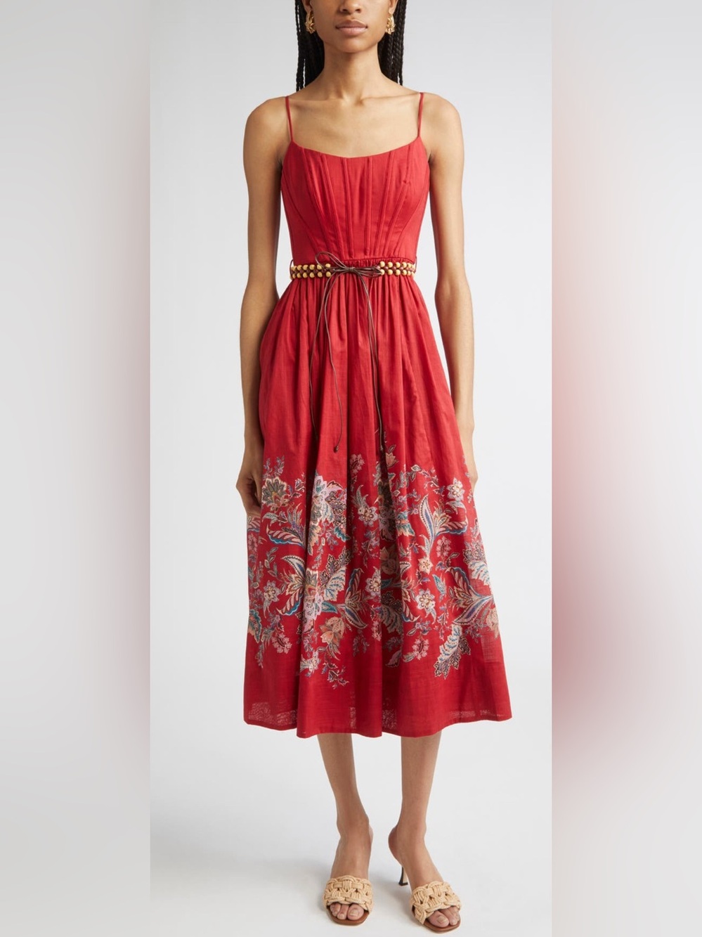 NWT $850 Zimmermann Rhiannon Paisley Print
Corset Dress Size AU 3 US 10